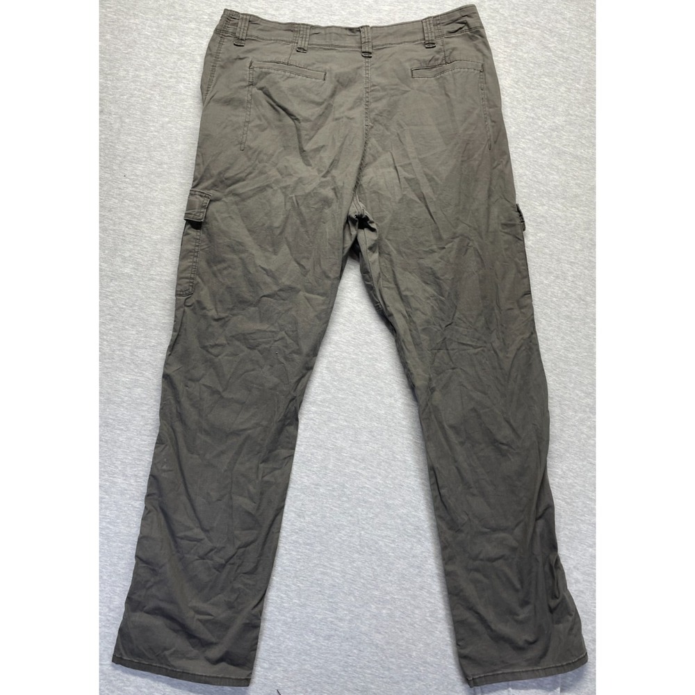 Wrangler Cargo Pants Men 38x34 Gray Relaxed Fit Hiking Outdoor Utility Work Wear - Picture 2 of 8